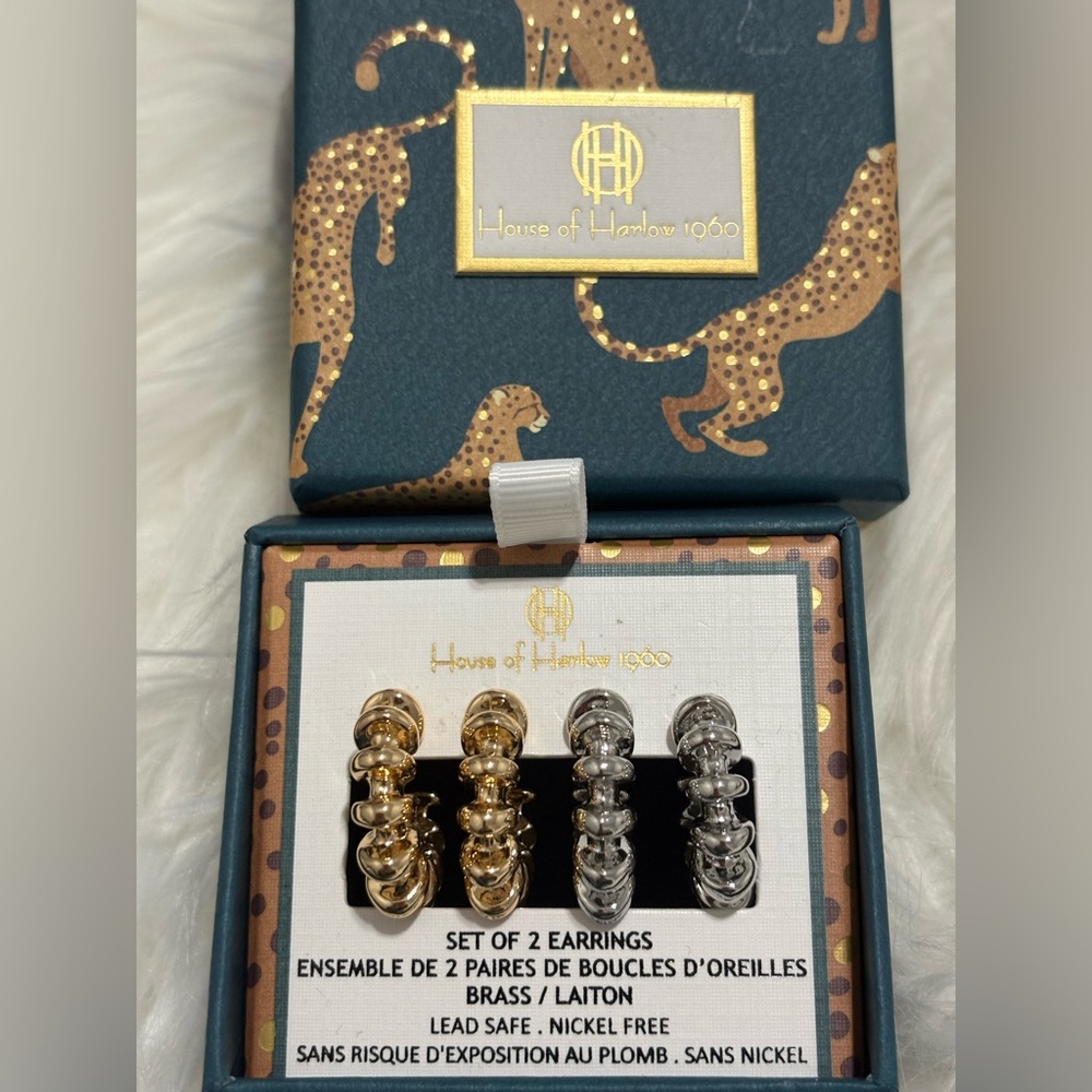 NWT House of Harlow 1960 Earrings Duo